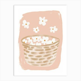 Basket Of Flowers 3 Art Print