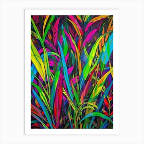 Colorful Grasses Art Print