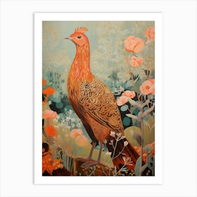Grouse 2 Detailed Bird Painting Art Print