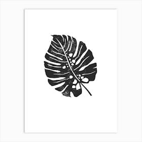 Leaf Linocut Art Print