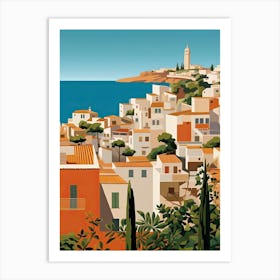 Ibiza, Spain, Graphic Illustration 2 Art Print