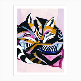 Foxes Art Print