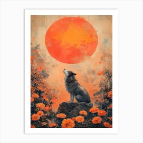 Wolf In The Sun Art Print