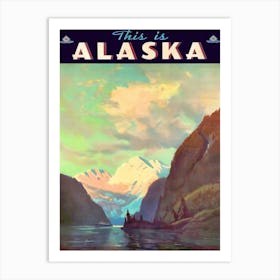 Alaska, Vintage Travel Poster Art Print