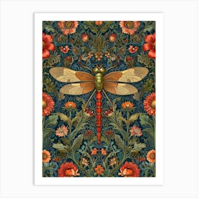 William Morris Dragonfly 1 Art Print