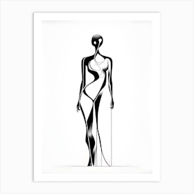 Woman With A Cane Art Print