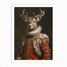 Renaissance Buck Deer Portrait Art Print