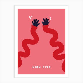 Arms High Five Art Print