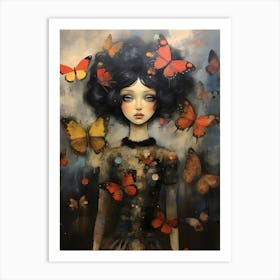 Butterfly Girl 1 Art Print