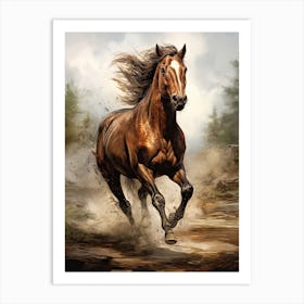 A Horse Painting In The Style Of Photorealistic Technique 3 Art Print