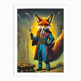 Fox In A Suit Art Print