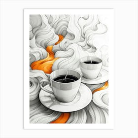 Coffee Cup And Saucer Art Print