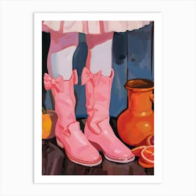 Pink Boots Art Print