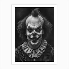 Carnival of Shadows Creepy Freaky Clown Art Print