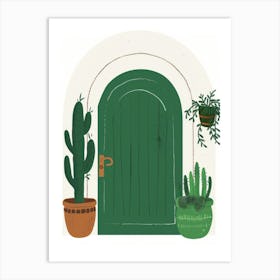 Cactus Door Art Print