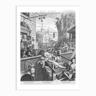 Gin Lane by William Hogarth Art Print
