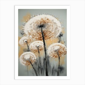 dandelion plant painting Art Print