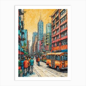 Hong Kong City Art Print