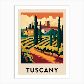 Tuscany 4 Vintage Travel Poster Art Print