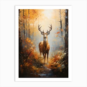 Deer In The Woods Art Print