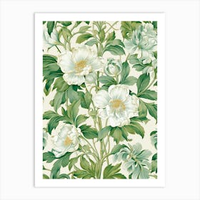 Floral Wallpaper 55 Art Print