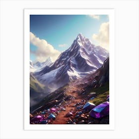 Mountain Full Of Jewels Art Print