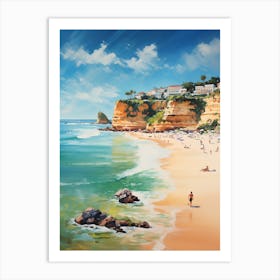 A Painting Of Praia Dona Ana, Lagos Portugal 3 Art Print