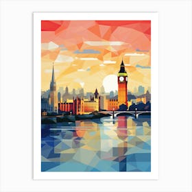 London, United Kingdom, Geometric Illustration 4 Art Print