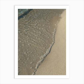 Clear sea water and sand on the beach Art Print