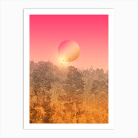 Big Sun In The Woods Art Print