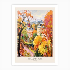 Autumn City Park Painting Holland Park London 3 Poster Art Print
