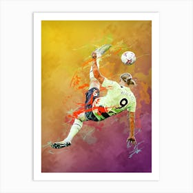 Erling Haaland Bicycle Kick 1 Art Print