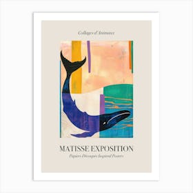 Whale 1 Matisse Inspired Exposition Animals Poster Art Print