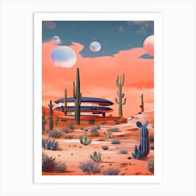 Futuristic Hotel In The Desert 4 Art Print