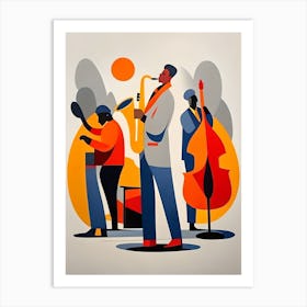 Abstract Jazz Music Art Print