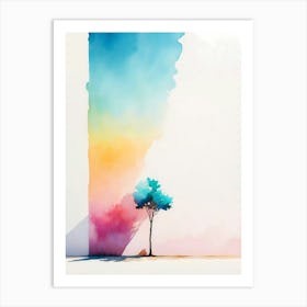 Abstract Watercolor Of A Tree Art Print