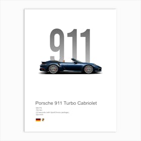 911 Turbo Cabriolet Porsche Art Print