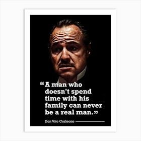 the Godfather movies quotes Art Print