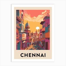 Chennai Vintage Travel Poster Art Print