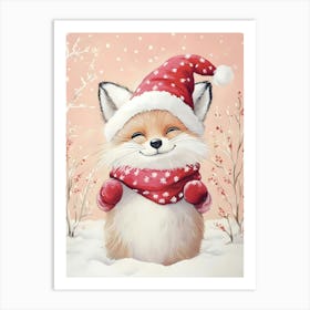 Christmas Fox 4 Art Print