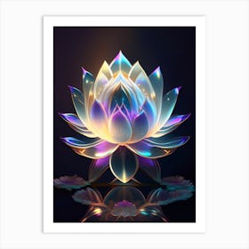 Sacred Lotus Holographic 1 Art Print