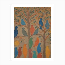 Birds In The Tree Art Print