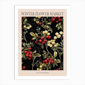 Winterberry 4 Winter Flower Market Poster Art Print