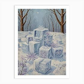 Snow Cubes no1 Art Print