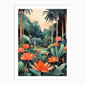 Lotus Pond art print Art Print