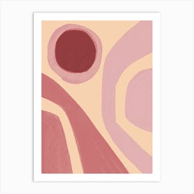 Pinky Shapes Art Print