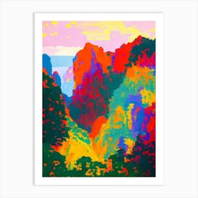 Ao Phang Nga National Park Thailand Abstract Colourful Art Print