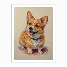 Corgi Portrait Art Print