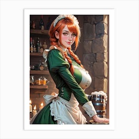 Maid In A Bar Art Print