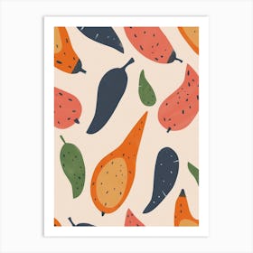 Vegetable Pattern Illustration 1 Art Print